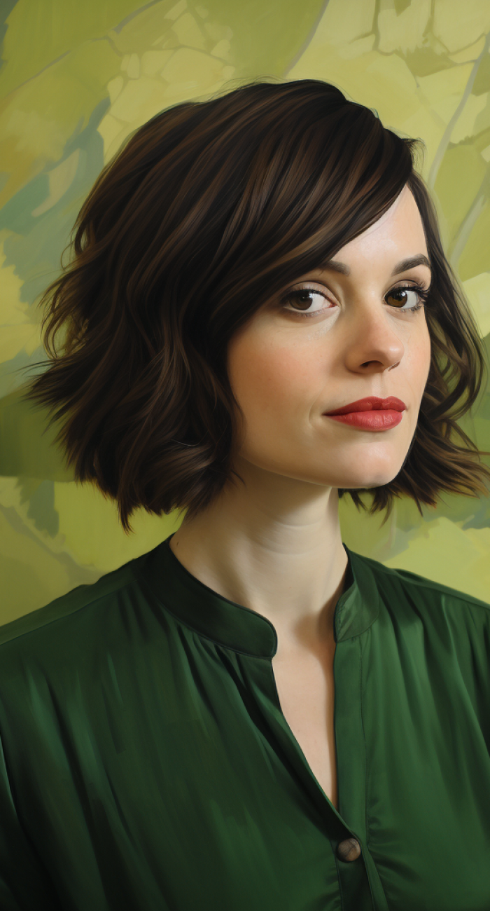 dirk.t_woman_with_short_brown_hair_in_front_of_the_green_wall_p_fab28aab-f838-4dd9-b495-35cdd42a6c93
